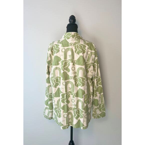 Show Me Your Mumu Hayden Blazer in Desert Sands Large Graphic Print Button Front - Picture 3 of 6